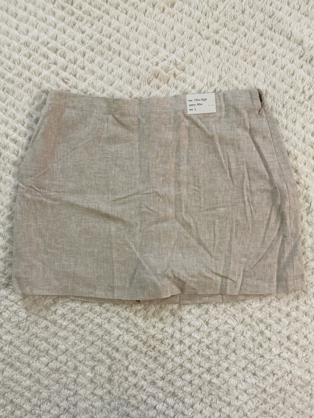 A&F High Rise Linen Mini Skort - Size Large, NWT - Picture 3 of 4